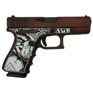 Glock 19 Gen 3 Custom "Spartan Engraved Distressed Bronze" Handgun 9mm Luger 15rd Magazines (2) 4" Barrel Austria