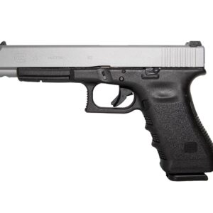 GLOCK 35 G35  HGA 40 S&W 5.32IN BBL AS 3.5LB 2 15RD MAGS CERAKOTE SILVER TITANIUM SLIDE
