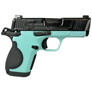 S&W CSX "Robin's Egg Blue Frame" Handgun 9mm Luger 10&12rd Magazines 3.1" Barrel Thumb Safety Black Slide