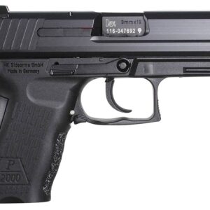 HK 709202A5 P2000 V2 LEM *CA Compliant 9mm Luger 3.66" 10+1 Black Black Interchangeable Backstrap Grip