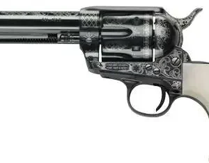 EMF LIBERTY SA HGR 357MAG 5 1/2" LASER ENGRAVED ALL BLUE ULTRA IVORY GRIP