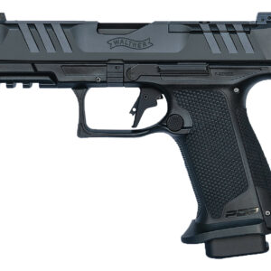Walther Arms 4797056 PDP F-Series Pro E 9mm Luger 10+1 4" Black Steel Barrel, Black Optic Ready/Serrated Steel Slide, Black Polymer Frame w/Picatinny Rail, Interchangeable Backstrap Grip