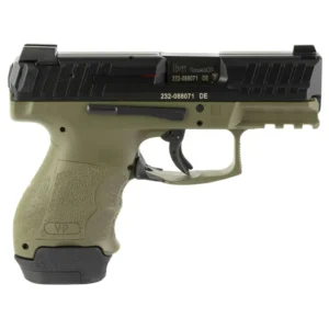 H&K VP9SK HGA 9MM 3.39" BBL GREEN NS SUBCOMPACT 1/15 2/12RD MAGS