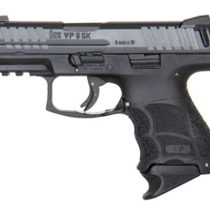 H&K VP9SK HGA 9MM 3.39" BBL BLACK SUBCOMPACT NS 1/12 1/15RD MAG