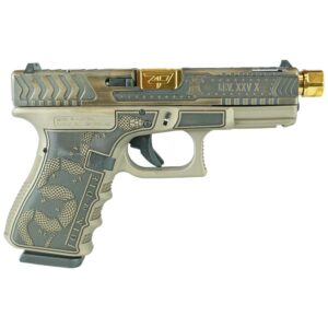 Glock 19 Gen 3 Custom "Revolution-Colonial Brown with Gold Barrel" Handgun 9mm Luger 15rd Magazines (2) 4.02" Threaded Barrel