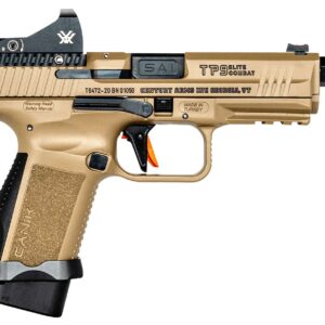 CANIK TP9SF ELITE COMBAT HGA 9MM FDE VORTEX SIGHT 1-15RD & 1-18 RD MAG HOLSTER INC