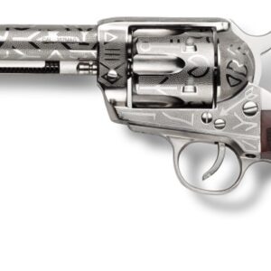 EMF DEX CATTLEBRAND SA REV 357 MAG 5 1/2 INCH NICKEL ENGRAVED BRANDED CKED WLNT