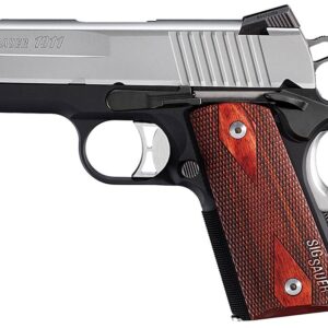 Sig Sauer 1911UT9TSS 1911 Ultra Compact 9mm Luger 3.30" 8+1 Black Hardcoat Anodized Stainless Steel Rosewood Grip