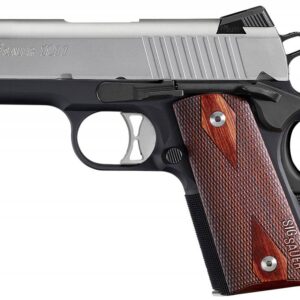Sig Sauer 1911UTM9TSS 1911 Ultra Compact *MA Compliant 
9mm Luger 3.30" 8+1 Black Hardcoat Anodized Black Nitron Stainless Steel Rosewood Grip