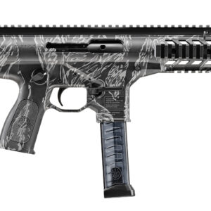 Beretta USA JPMXSTG30 PMXs  9mm Luger 30+1 (2) 6.90" Threaded Barrel, Limited Edition Black & Gray Tiger Stripe, QD End Plate, Picatinny Handguard, Ambidextrous Controls