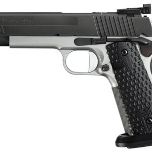 Sig Sauer 191145MAXM 1911 Full Size MAX 45 ACP Single 5" 8+1 Black Hogue Custom G10 Grip Black Nitron Stainless Steel Slide