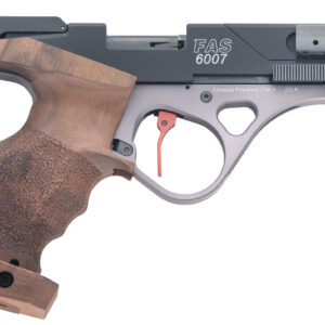 Chiappa Firearms 401138 FAS 6007  22 LR 5+1 5.63" Black Anodized Aluminum Slide, Grey Anodized Steel Frame Walnut Grip