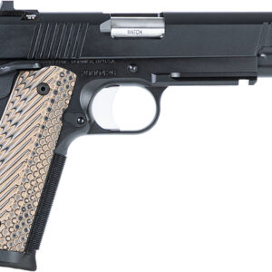 Dan Wesson 01801 Specialist  45 ACP 8+1 5" Stainless Steel Barrel, Black Duty Serrated Steel Slide, Frame w/Beavertail & Picatinny Rail, Black/Brown G10 Grip, Ambidextrous