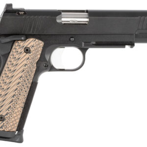 Dan Wesson 01806 Specialist  9mm Luger 10+1 5" Stainless Steel Barrel, Black Duty Serrated Stainless Steel Slide & Frame w/Beavertail & Picatinny Rail, Black/Brown G10 Grip, Ambidextrous