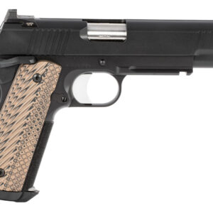 Dan Wesson 01814 Specialist  10mm Auto 8+1 5" Stainless Steel Barrel, Black Duty Serrated Steel Slide, Frame w/Beavertail & Picatinny Rail, Black/Brown G10 Grip, Ambidextrous