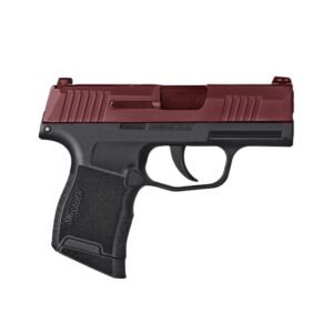 SIG SAUER P365 HGA 9MM 3.1IN BBL SF  XRAY3 NS MOD CERAKOTE WILD CHERRY SLIDE BLACK POLY GRIP 2-10RD