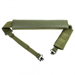 Shotgun Bandolier Sling W/Sling Swivels Green