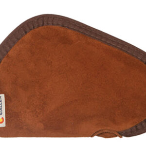 Suede Handgun Case Brown Lockable 8"