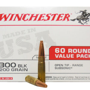 Winchester Ammo USA300BXVP USA  300Blackout 200gr Open Tip Range Subsonic 60 Per Bx/4 Case *Value Pack