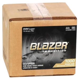 BLAZER BRASS 9MM 115GR FMJ 1000RD BOX