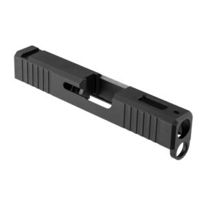 BRN IRON SIGHT SLIDE FOR GLOCK 43, W/WINDOW, BLACK NITRIDE