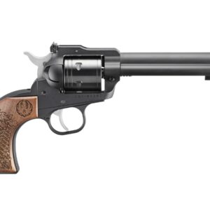 Ruger Super Wrangler 22 WMR 5.5" 6-Shot Black Cerakote/Engraved Wood Grips 02063