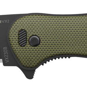 Outdoor Edge VX230CC Razor VX2  3" Folding Plain 420J2 SS Blade Green