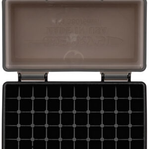 Berry's 19642 Ammo Box  9mm/380ACP Smoke/Black Polypropylene 50rd