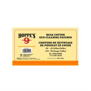 HOPPE'S 38-45 CALIBER CLEANING PATCHES 40/PACK
