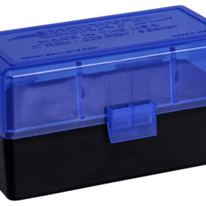 Berry's 44661 Ammo Box  223Rem/5.56NATO Blue/Black Polypropylene 50rd