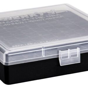 Berry's 16678 Ammo Box  40S&W/45ACP Clear/Black Polypropylene 100rd