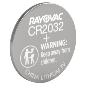 Rayovac KECR20321 CR2032 Lithium Coin Cell  Silver 3.0 Volts 225 mAh