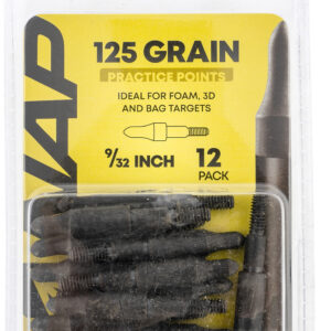 NAP NAP60P3DP932X 3D Practice Points Field Tips Fixed 125 GR Black/ 12 Pack