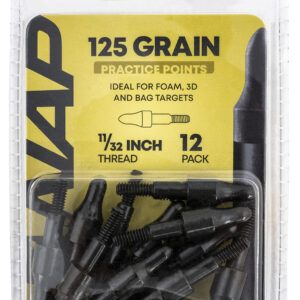 NAP NAP60P3DP1132X 3D Practice Points Field Tips Fixed 125 GR Black/ 12 Pack