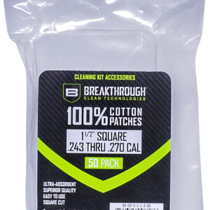 Breakthrough Clean BTCPS11250 Square Patches 243/270 Cal 1.5" 50 pieces