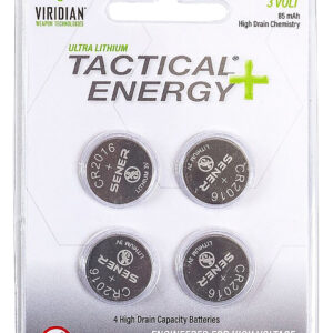 Viridian 3500013 CR2016 Lithium Battery Tactical Energy Silver 3.0 Volts 85 mAh (4) Single Pack