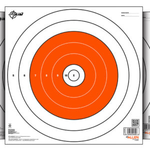 EZ-Aim 15496 Bullseye  Paper Hanging 12" x 12" White/Orange 12 Per Pack