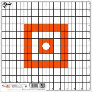 EZ-Aim 15495 Grid Target  Paper Hanging 12"x12" Orange/White 12 Per Pack