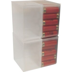 25 ROUND SHOTSHELL BOX, SOLD AS SET OF 4 CLEAR