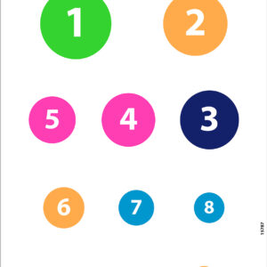 EZ-Aim 15787 Eye Test  Hanging Paper 24" x19" Multi-Color 4 Pack