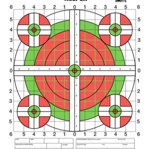 Champion Targets 45796 Score Keeper Sight-In Bullseye Paper Hanging 100 yds Pistol/Rifle Large Green/Orange 12 PK