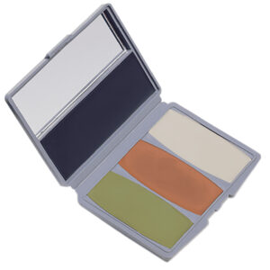 Hunters Specialties HS00264 Camo-Compac 4 Woodland Makeup Kit Mud Brown/Flat Black/Leaf Green/Sand