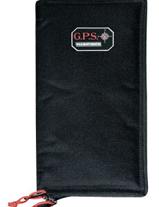 GPS Bags GPS865PS Pistol Sleeve  Medium Black Nylon with Locking Zippers & Thin Design Holds 1 Handgun