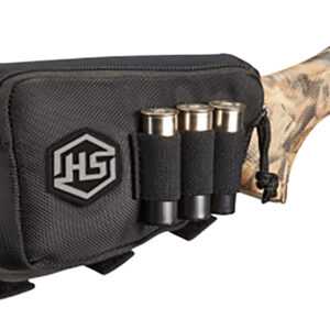Hunters Specialties 01621 Buttstock Shell Holder  W/Pouch Holds 3 Rounds Black Polyester