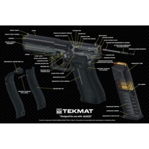 TEKMAT 3D CUTAWAY CLEANING MAT FOR GLOCK BLACK