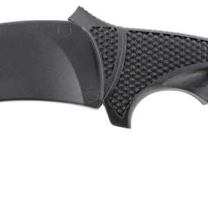 Cold Steel CS92R49 Karambit Rubber Trainer 4" Fixed Plain Black Santoprene Blade/Black Deep Checkered w/Ring Pommel Santoprene Handle