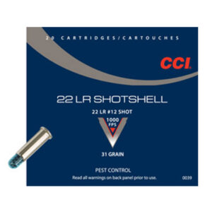 CCI 22LR 31GR RIMFIRE SHOTSHELL 20/100