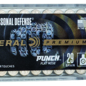 Federal PD22L1 Premium Personal Defense Punch 22LR 29gr Flat Nose 50 Per Box/100 Case