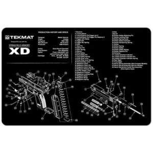 TEKMAT PISTOL GUN CLEANING MAT FOR SPRINGFIELD ARMORY XD BLK