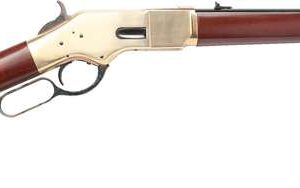 CIMARRON 1866 YELLOWBOY 19" 44SPL LVR RFL W/ SADDLE RING, BRASS REC WALNUT STOCK